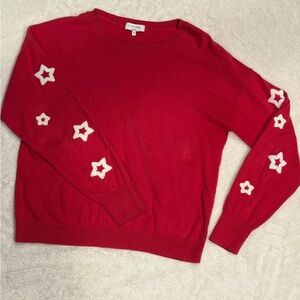 J. Society Red Sweater with White Star Accents
